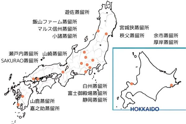 蒸留所地図 