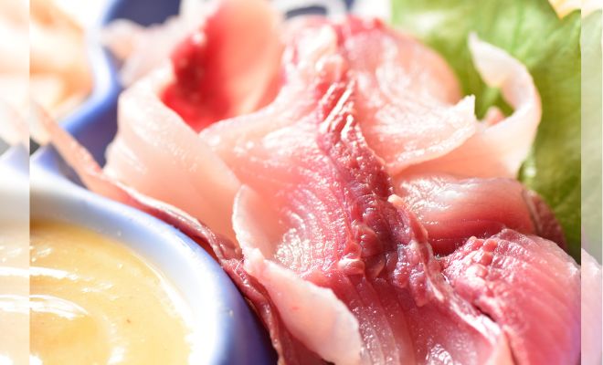 田代鮮魚の鯉のあらい