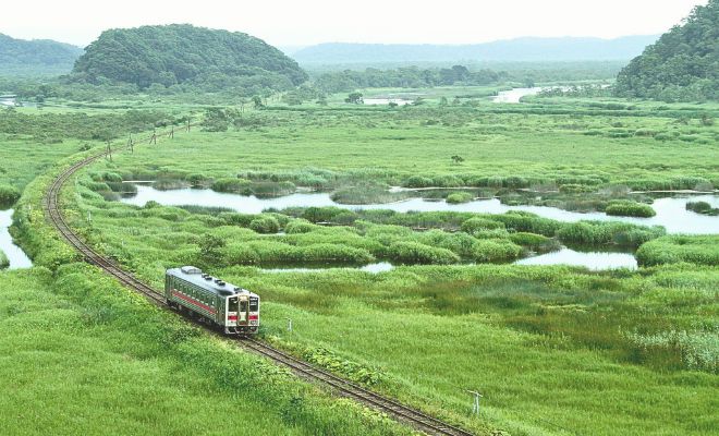 花咲線厚岸駅付近